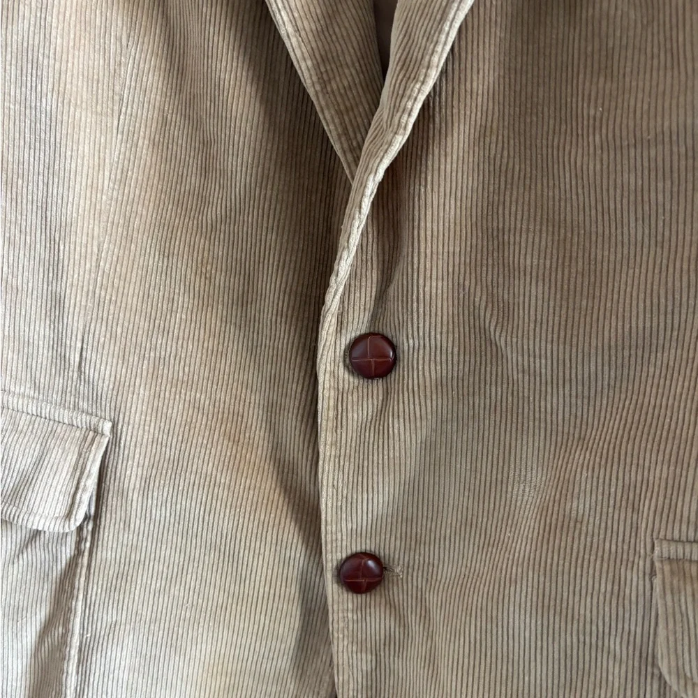 Unbranded Mens VTG Blazer Sport Coat Tan Corduroy 2 Button 42L Western Preppy